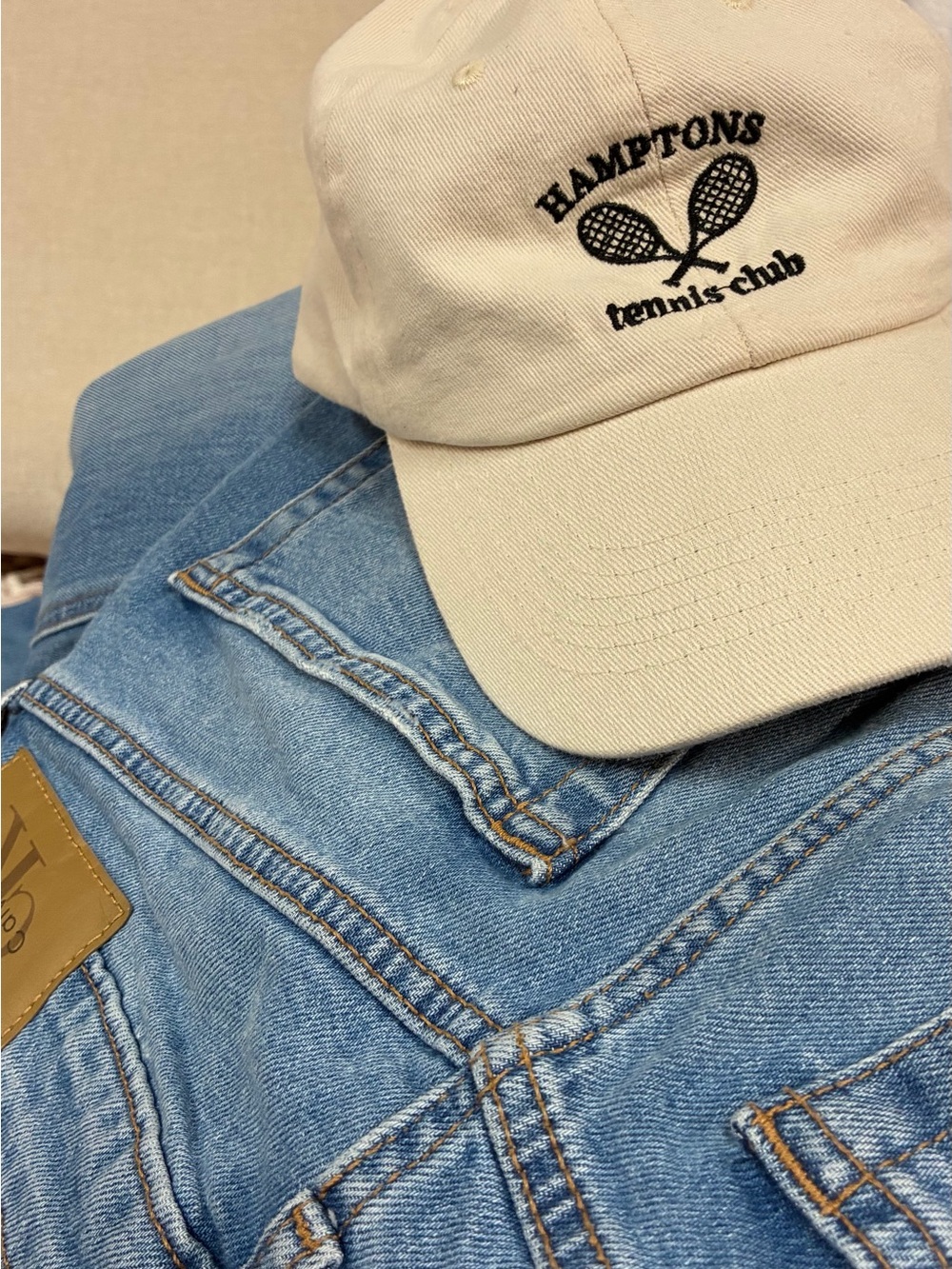Tennis Club Beige Baseball Cap